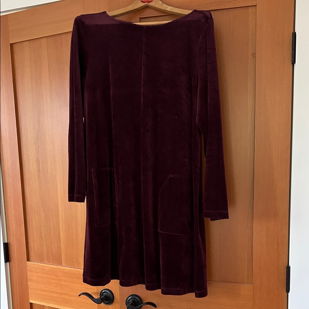 J. Jill Deep Burgundy Long Sleeve Dress